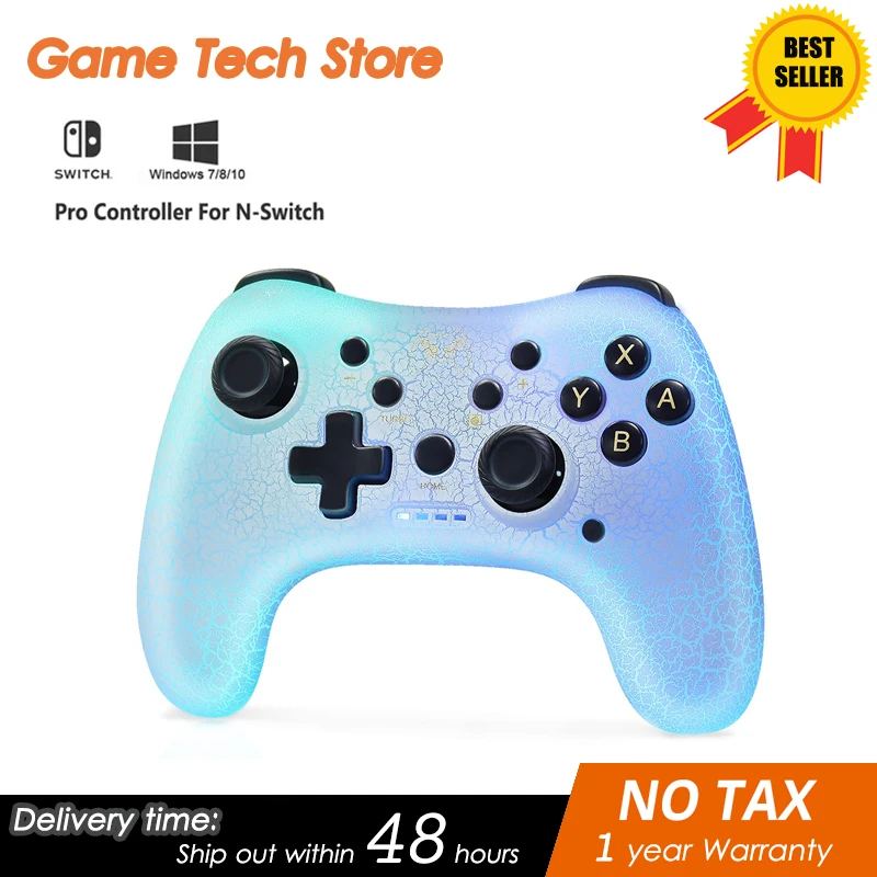 Wireless Switch Pro Controller For Nintendo Switch Lite Oled Pc Bluetooth Pro Controller Switch With Adjustable Led Light Aliexpress