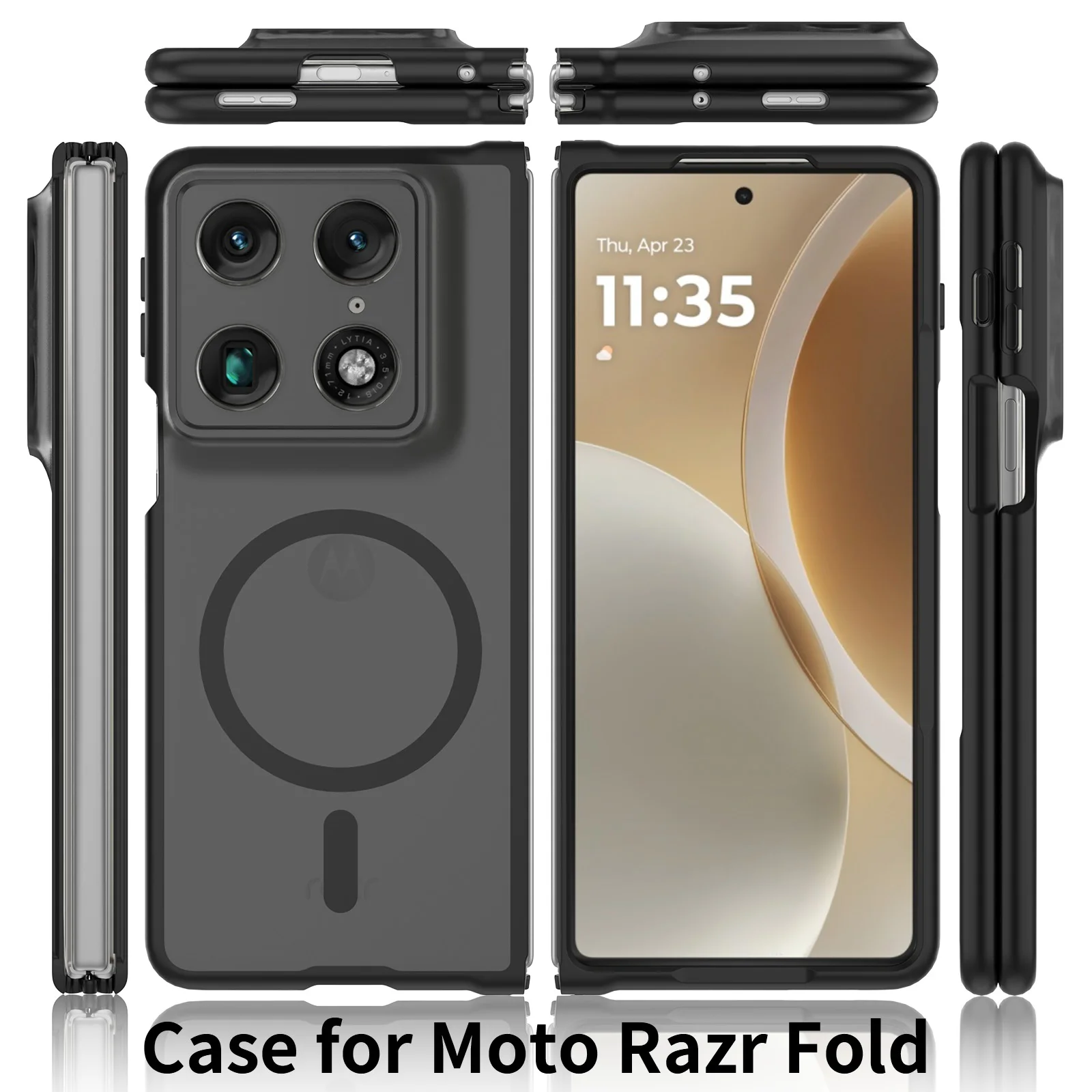 Luxury Matte Magnetic Charge Phone Case - Skin Feel Shockproof Fold Cover