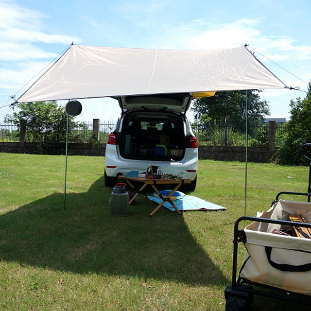 Tragbarer Autounterstand Schatten Camping Seite Auto Dach Zelt Anti-UV- Sonnenschutz Wasserdichte Markise Sonnenschirm Regendach für Suv Jeep