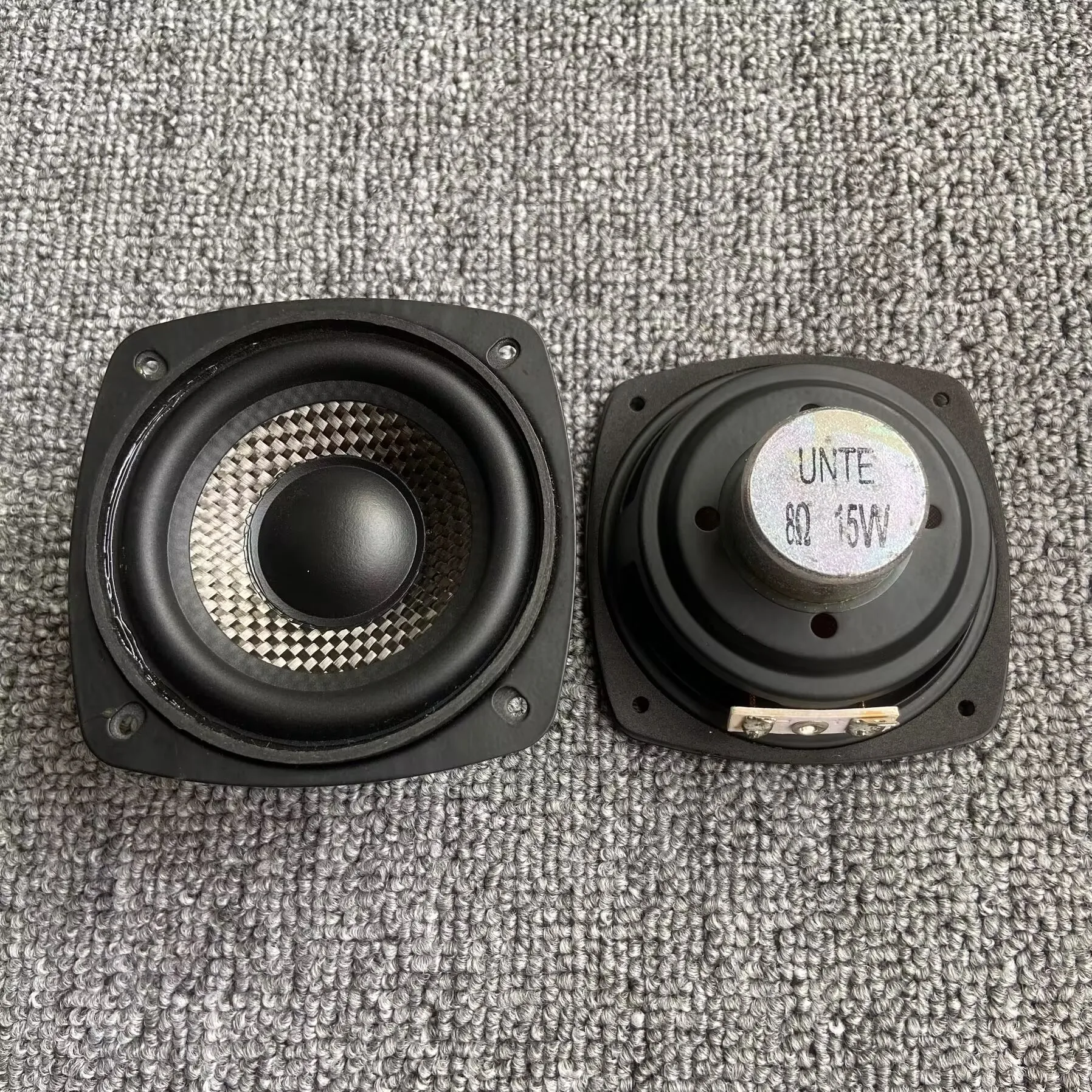 Carbon Fiber Cone Mid Bass frequency speaker 3 inch 82mm DIY 8ohm 15W Neodymium Magnetic 2PCS
