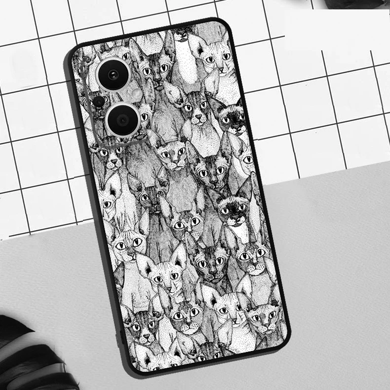 Elegant Sphynx Cat Design Phone Case – Premium Protection & Style