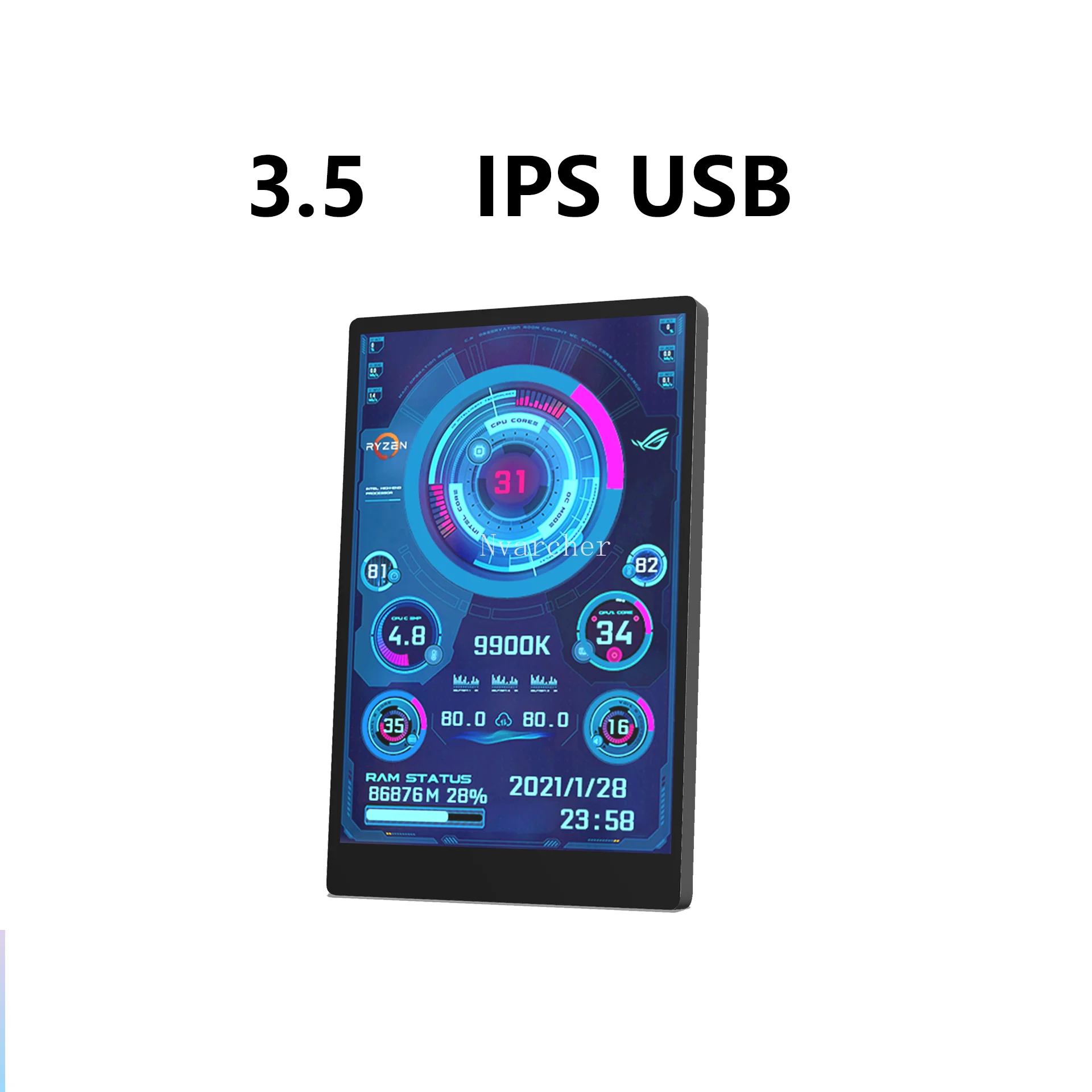 lcd display in pc case free sample