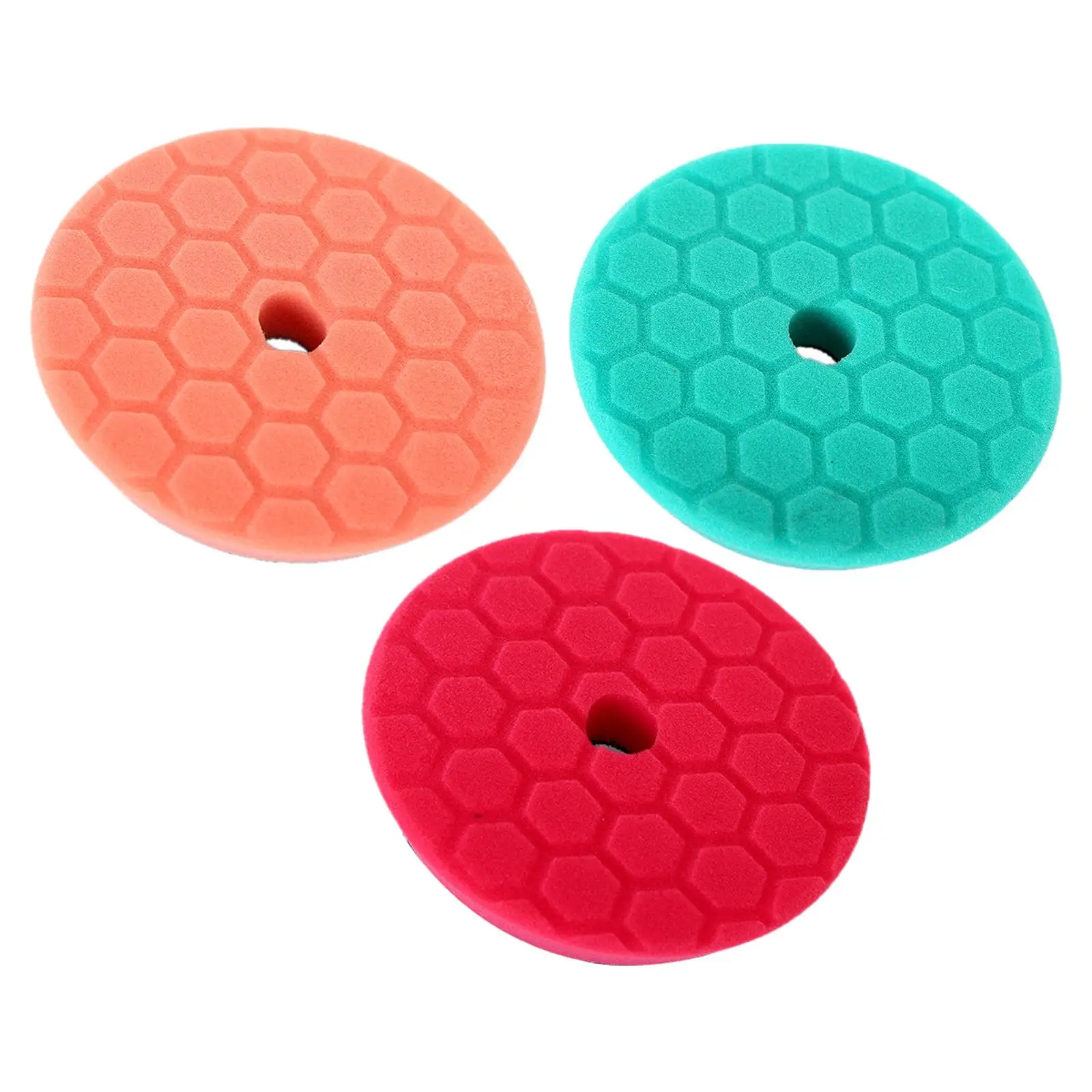 6" Buffing Polishing Pads Hexagon Reusable Polish Sponge Pads For Car