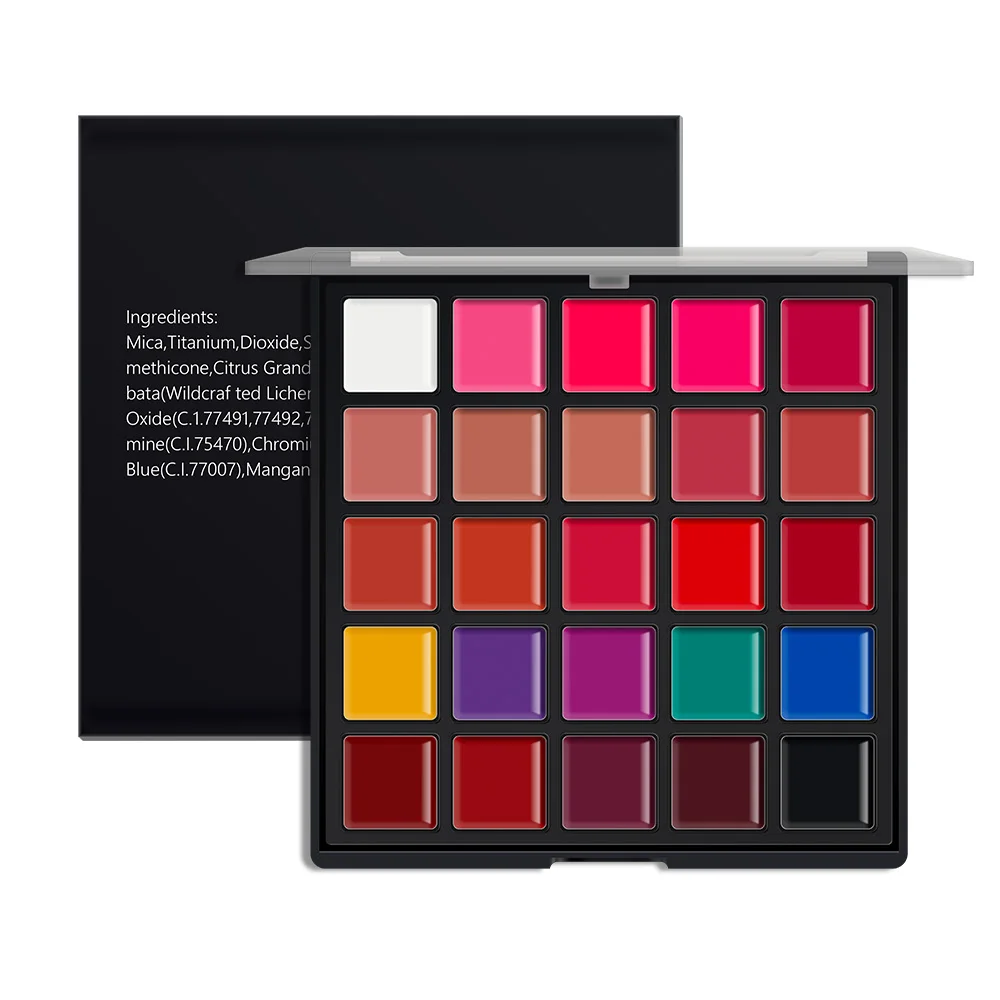 25 Color Lipsticks Palette Waterproof Long Lasting Pigment Moisturizing Cosmetic Makeup Lipgloss Palette Professional Cosmetic 4