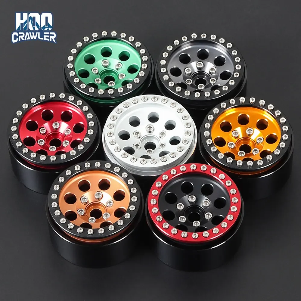 Hoocrawler 1/10 Rc Crawler 1.9 Pollici In Metallo Beadlock Cerchioni Del Mozzo Della Ruota Per Trx4 Axial Scx10I Ii Iii Rbx10 Capra Rc Crawler Parts