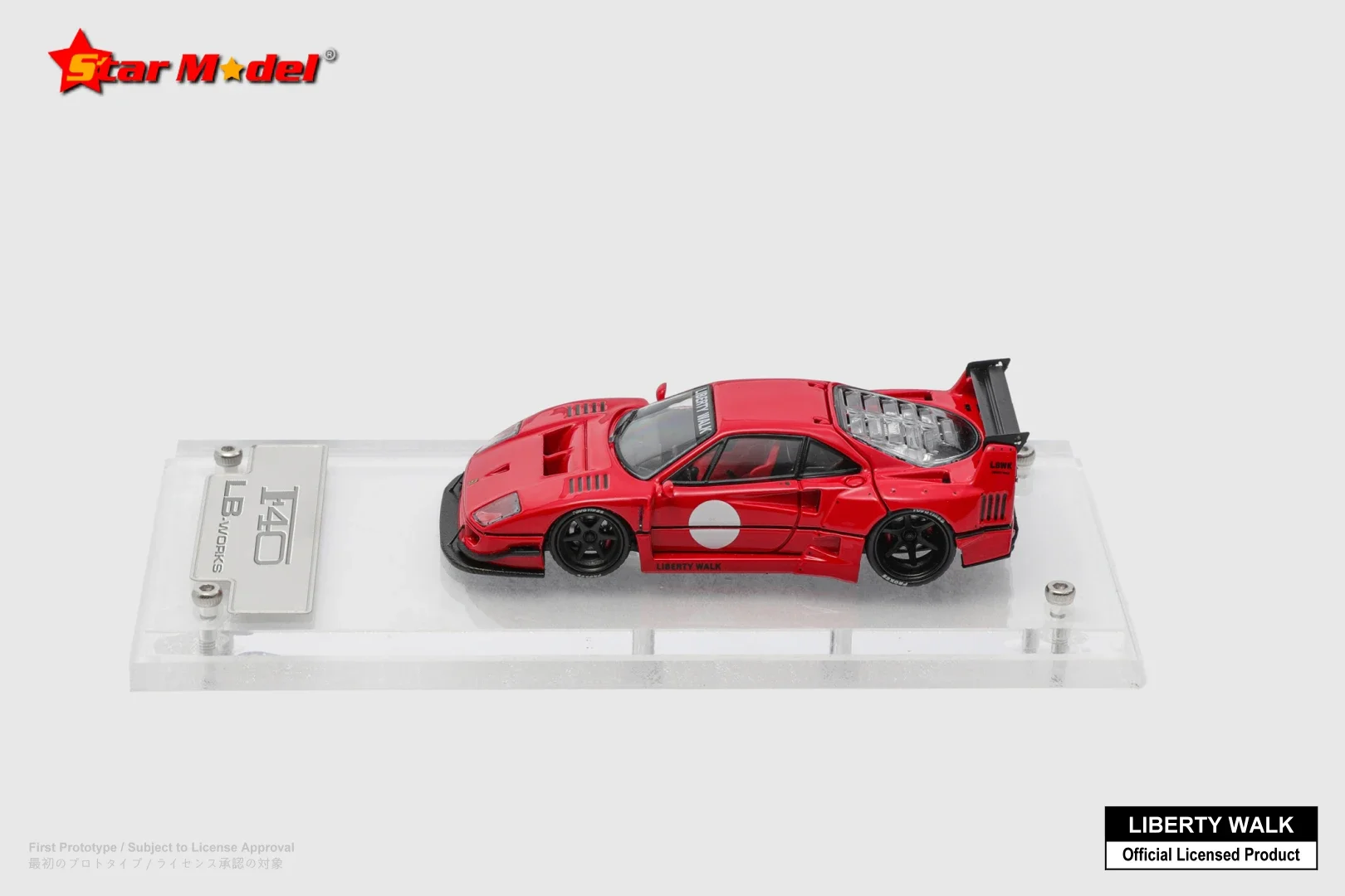 Star Model 1:64 LB-Works F40 White/Red/Yellow/Black Diecast