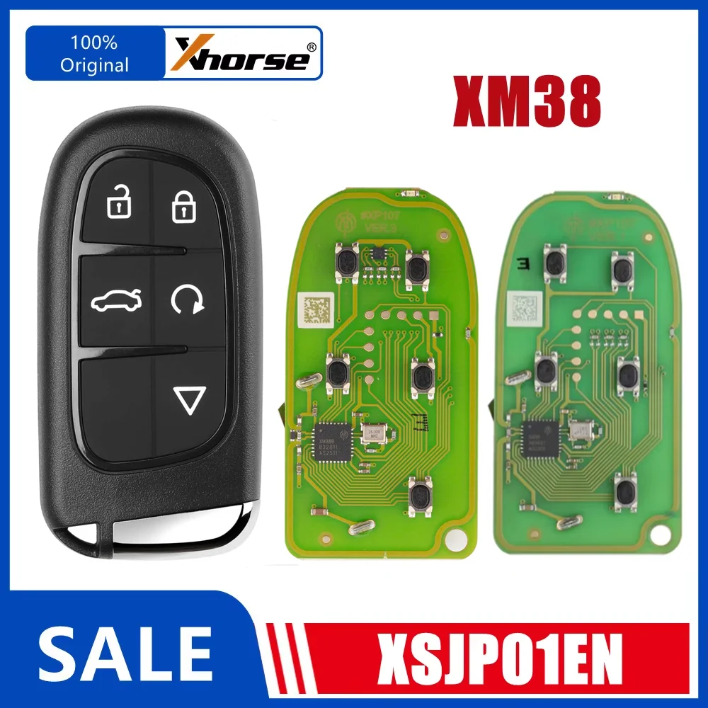 1PCS XHORSE XSJP01EN XM38 Series for Jeep Type Universal Smart Key work with VVDI VVDI2 Key Programmer