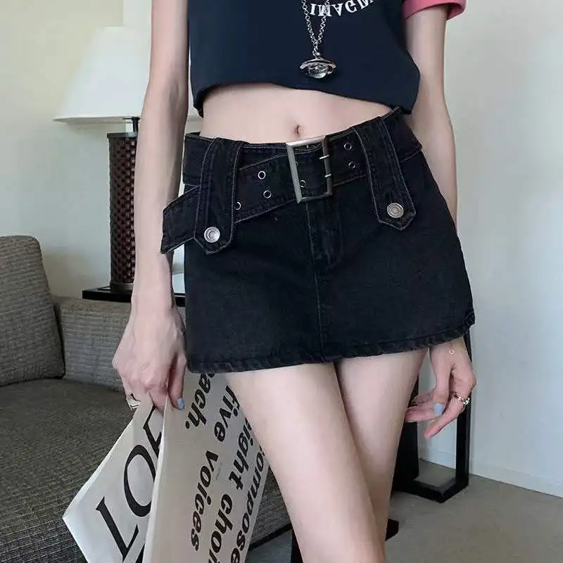 Y2k Denim Skirts Women's Summer 2023 Sexy Short Mini Skirt