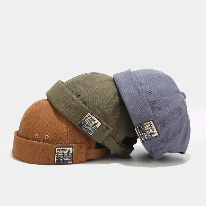 Beanie Hat Denim Skull Cap Men Women Dome Melon Skullies Beanie