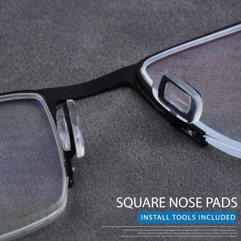 

5Pairs Square Silicone Airbag Soft Nose Pads On Glasses Slot Type Embedding Cassette Anti-Slip Tool Eyeglasses