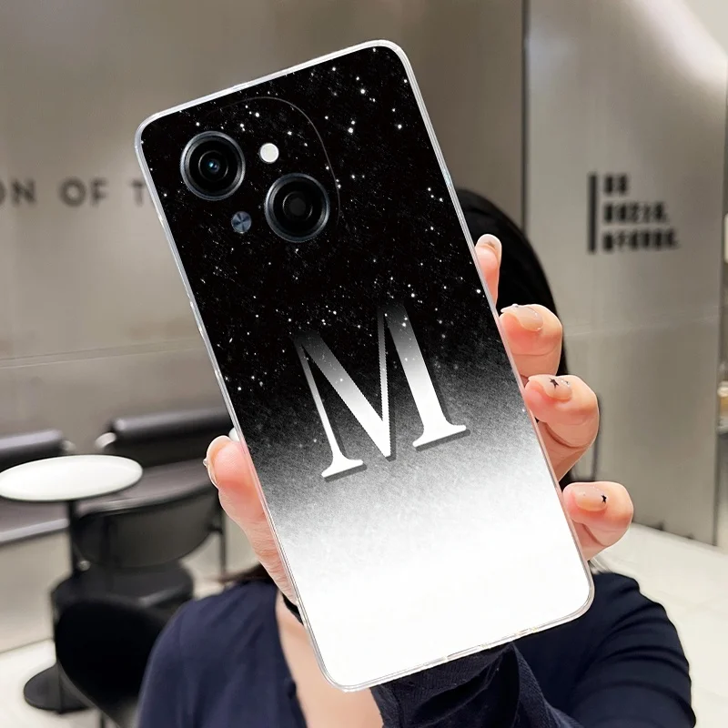 Clear Silicone Soft Luxury Elegant Letters Phone Case - Protective Cover