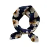 Flower Headband Cotton Linen Square Scarf Pastoral Style Head Scarf Floral Kerchief Collocation Clothing Accessories Neckerchief 5