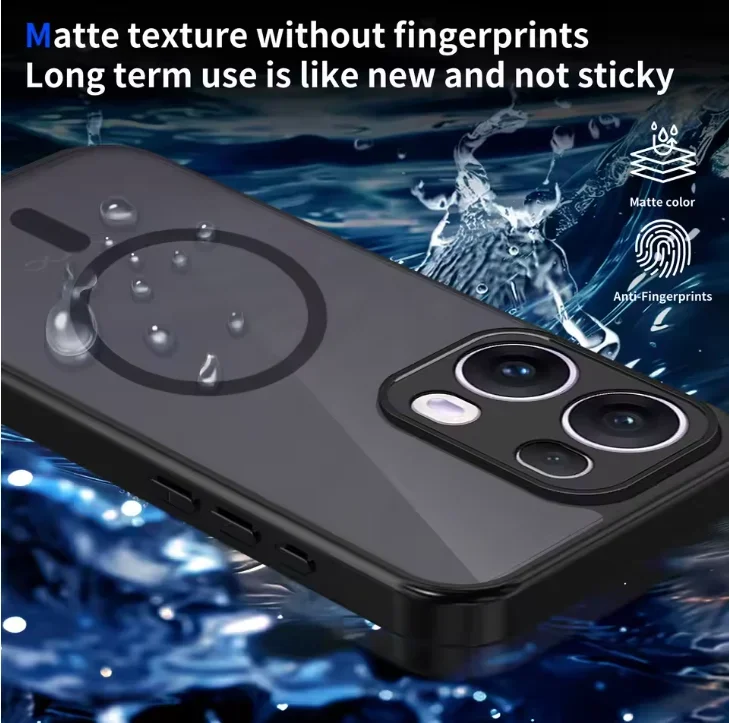 Armor Matte Frosted Clear Magnetic Wireless Charging Case