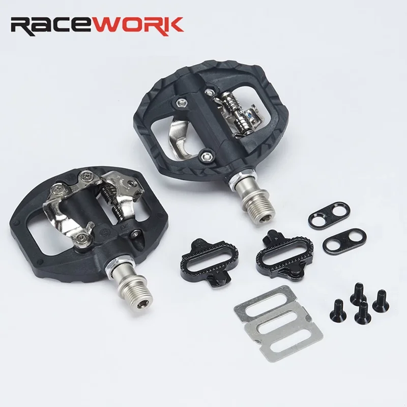 RACEWORK SPDA530 Mountain Bikes Pedal 2 In 1 Antislip with SH51 Cleat