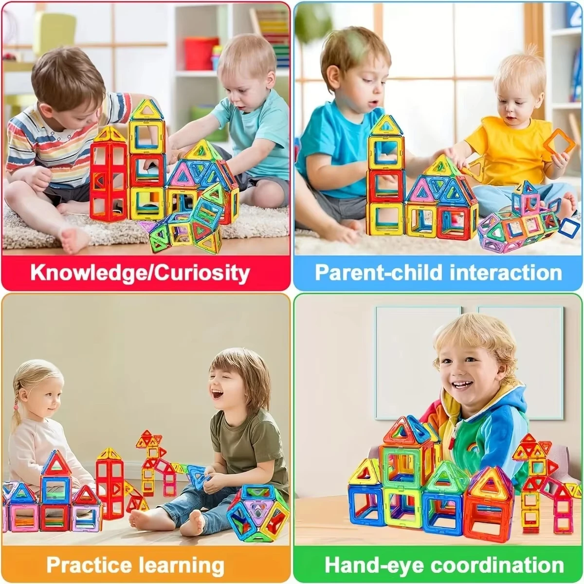 Magnetic Building Blocks 30-168PCS Magnet Tiles Magnetic Building Blocks Toys STEM Educational Constructor Set Toys for Learning Birthday Christmas Gifts magnetic building blocks,magnetic assembly toy