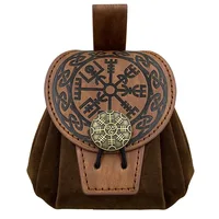 Steampunk Medieval Punk Style Fanny Packs for Men Pu Leather Coin Purse Hangable Belt Waist Bag Drawstring Hip Belt Bag Cosplay - Image 5