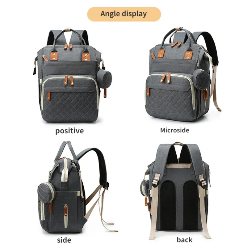 Bag Station 3 In 1 Baby Diaper Backpack With Foldable Changing Pad, Large Travel Back Pack For Girl Boy_voghion.com