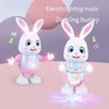 Robot Rabbit Dancing Sing Song Electronic Bunny Music Robotic Animal Beat Drum With LED Cute Electric Pet Toy Kids Birthday Gift 2