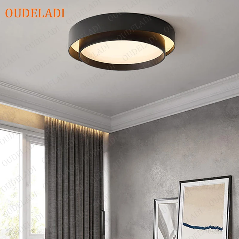 

Simple atmosphere Nordic lamps Modern living room led ceiling lamp creative round study master bedroom lamp