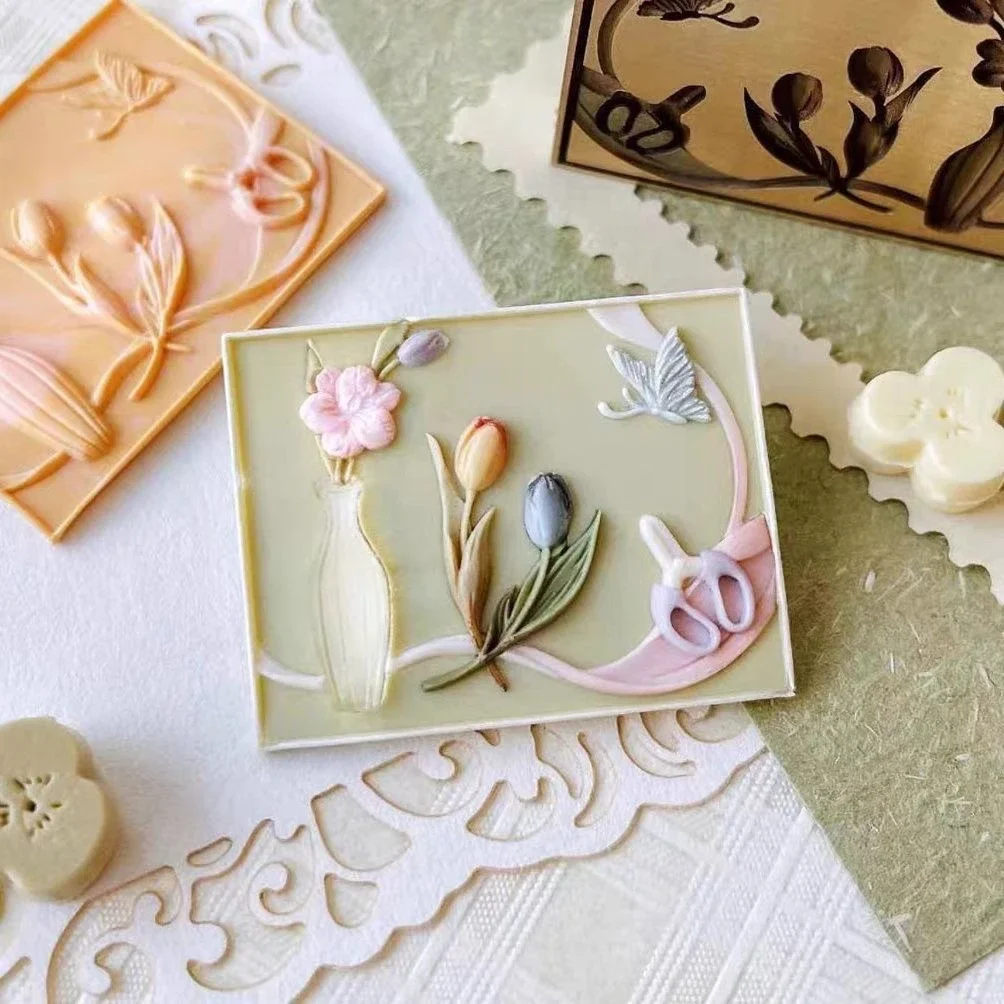 Stamp Toy Fire Paint Seal Head Embossed Special Shape Handmade Envelope Invitation Seal Multi Layer Brass Head Diy Handmade