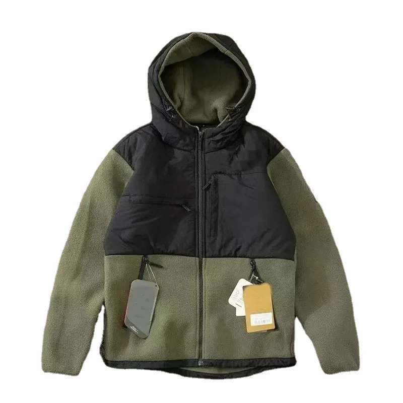 

Men's Autumn and Winter Fleece Warm Winter Hooded Lambswool Jackets