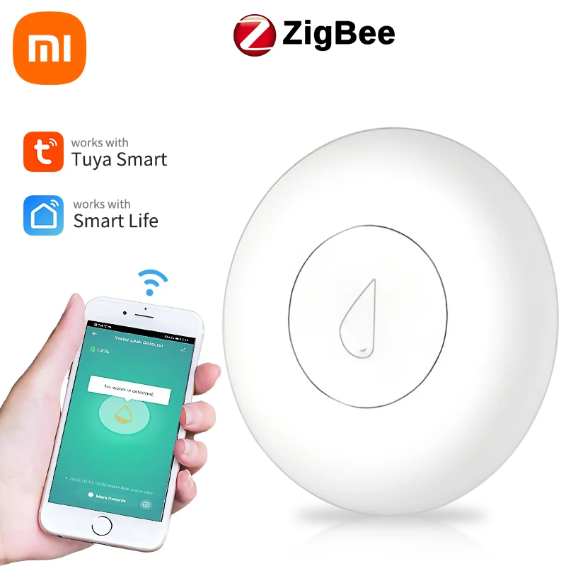 

Xiaomi Tuya ZigBee Linkage Water Leakage Sensor Immersion Security Alarm Leak Detector Overflow Alert Waterproof Smart Home