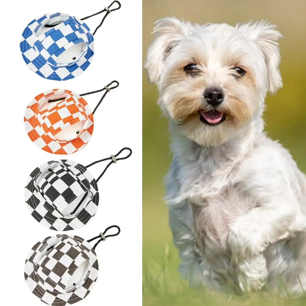 

Adjustable Dog Hat Dog Hat Comfortable Breathable Pet Sun Hats with Ear Holes Stylish Outdoor Accessories for Dogs of All Sizes