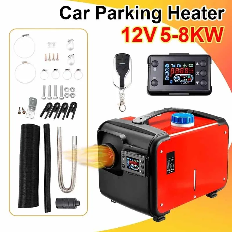 

3 in 1 Car Heater Diesel Auxiliary Air Heater 5KW/8KW 12V/24V/220V Parking Heater LCD Remote Control Engine Preheater Warmer