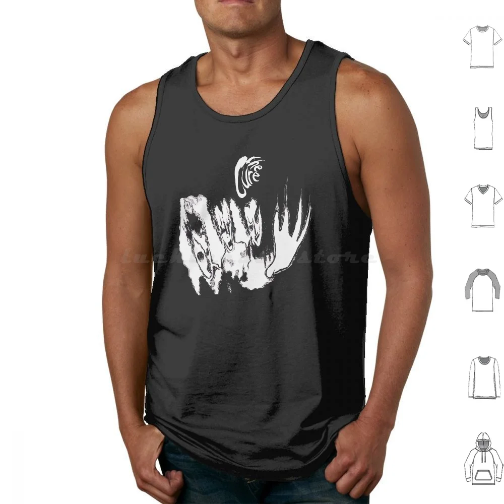 The Cure White Tank Tops Print Cotton The Cure Goth Gothic 80S Music Cure Indie Punk Postpunk Robert Smith The Cure Band