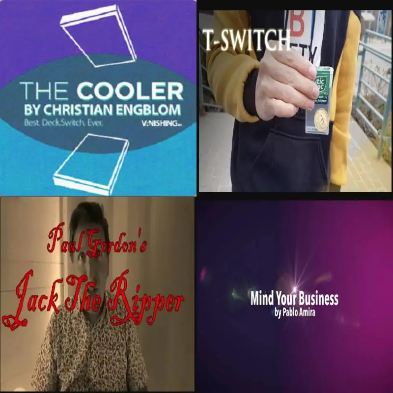 

Jack The Ripper by Paul Gordon,Mind Your Business Project by бло Амира, Cooler by Christian Engblom,T-Switch by SOFL Magic