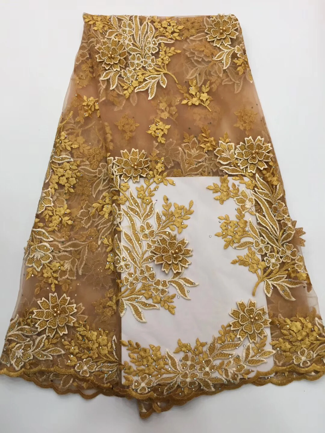 

2021 Latest Style Nigerian Wedding African Cord Lace High quality african lace fabric French Net tulle lace fabric CD61