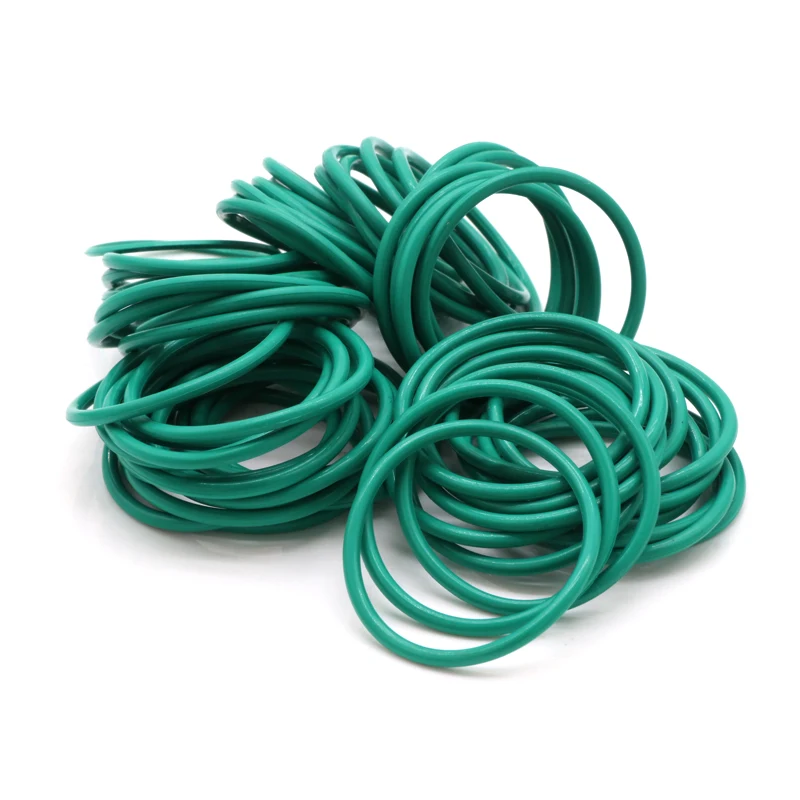 10pcs CS 5.0mm OD 16  100 mm 녹색 FKM 불소 고무 O 링 씰링 가스켓 절연 오일 고온 저항 녹색