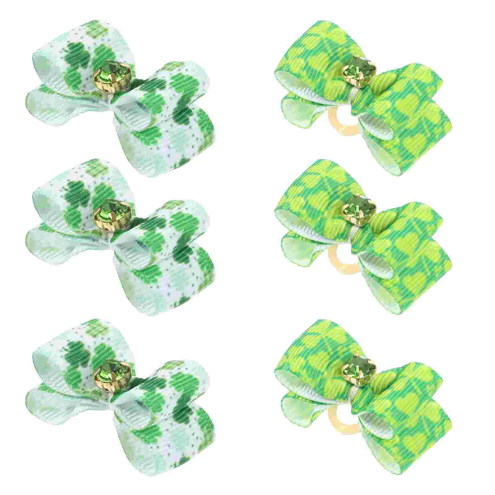 

10 Pcs Hair Ribbons Pet Headgear Dog Accessories for Small Dogs Headdress Puppy Ties Rubber Band Headbands