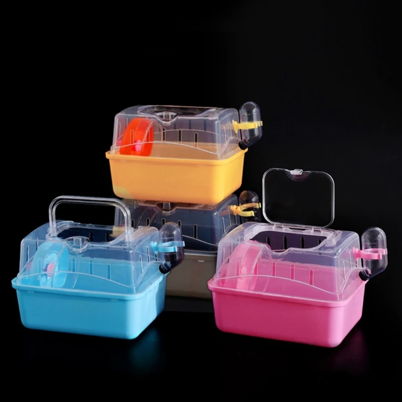 

Plastic Hamster Travel for Case Bird for Carrier Parrot Carrying Cage Portable Outgoing Gear for Small Pets Chinchilla S