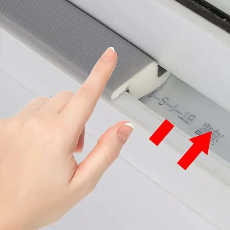 TPU Seal Strip Set for Sliding Windows and Door Windproof Waterproof Soundproof Dustproof Outer Inner Middle Gap Door Bottom