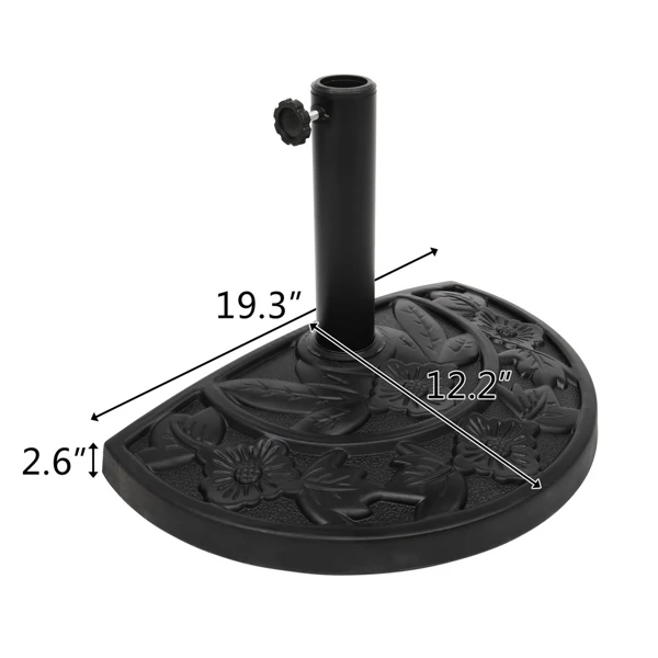  50*25*31cm 伞座 半圆形 树脂 黑色-24