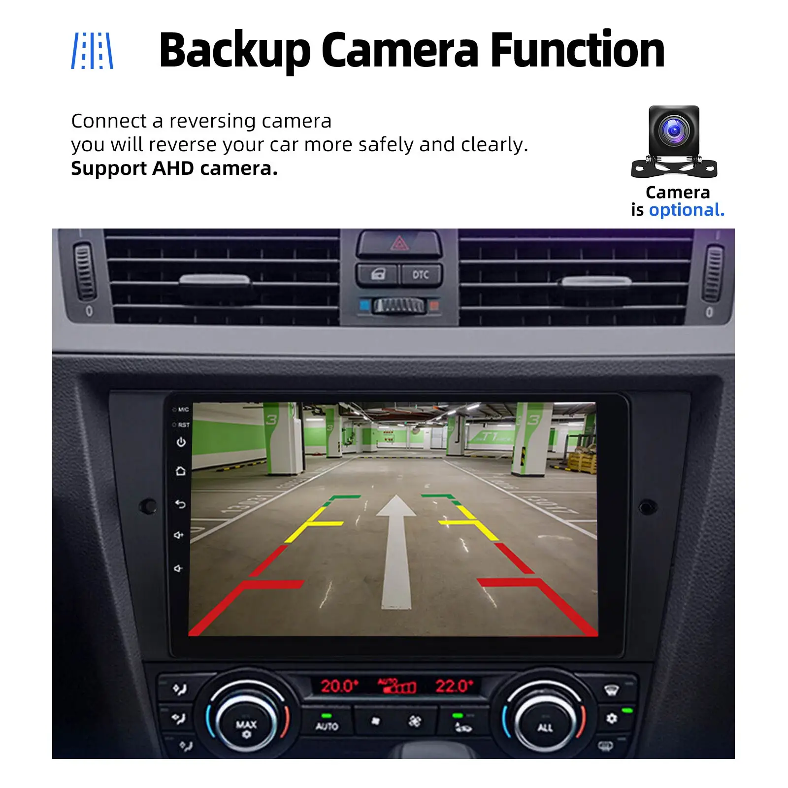 ESSGOO 9" Android15 4+64G Autoradio mit Carplay/Android Auto für BMW 3er Serie E90 E91 E92 E93 2005-13 GPS-Navigation Touchscreen BT – Detail 17