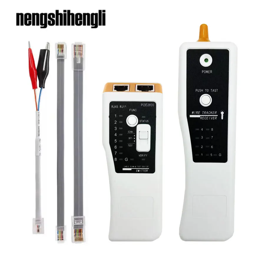 

Kebidumei Ethernet LAN Network Cable Tester RJ11 RJ45 Cat5 Cat6 Telephone Wire Tracker Tracer Toner Detector Line Finder