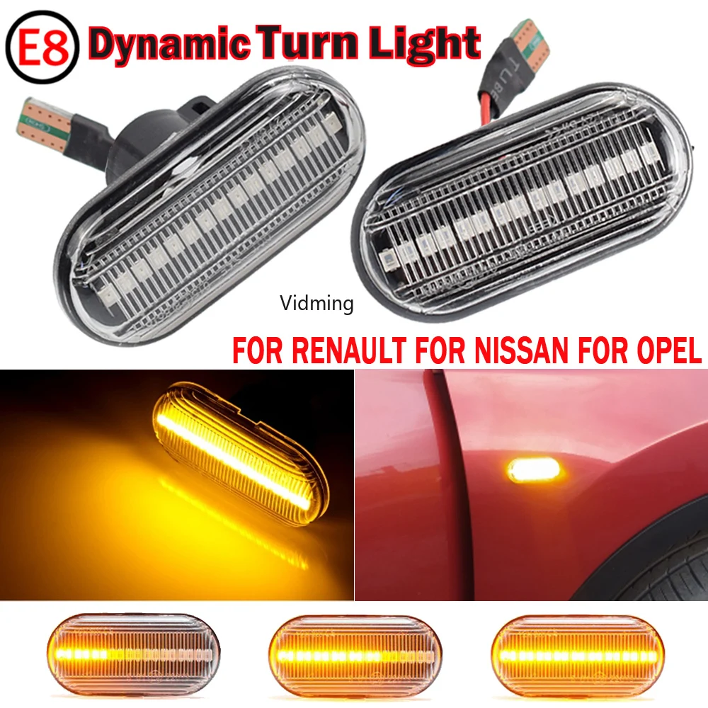

For Renault Clio 1 2 KANGOO MEGANE ESPACE TWINGO MASTER LED Dynamic Side Indicator Marker Signal Light Lamp Sequential Flashing