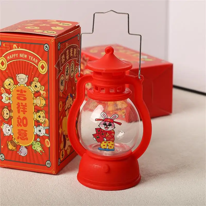 

1PCS Camping Lantern Retro New Year Little Oil Lamp Little Lantern Rabbit Year LED Nightlight New Year Decorative Tent