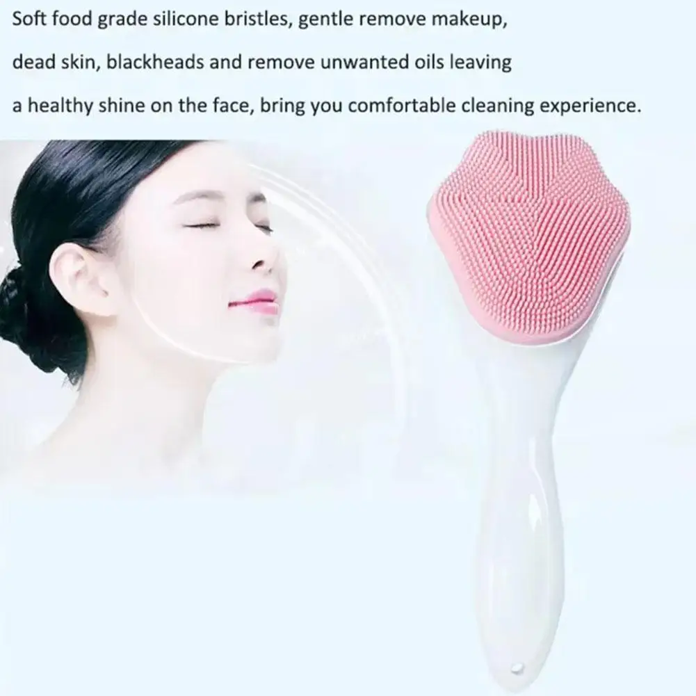 Silikon-Gesichtsbürste und Peeling-Bürste - Gesichtsreinigungsbürste für Mitesser, Akne, Poren, Tiefenreinigungsbürste für die Hautpflege – Detail 8