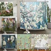 Chinese Style Flower and Birds Tree Shower Curtains Bath Curtain Waterproof Bathroom Decor With Hooks 3d Printing Bath Curtain 1