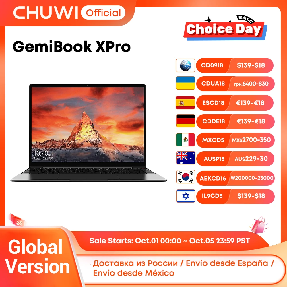 CHUWI GemiBook XPro 14inch UHD Screen Laptop 8GB/16GB RAM 256GB SSD Intel N150 / N100 Windows 11 Computer with Fan Notebook