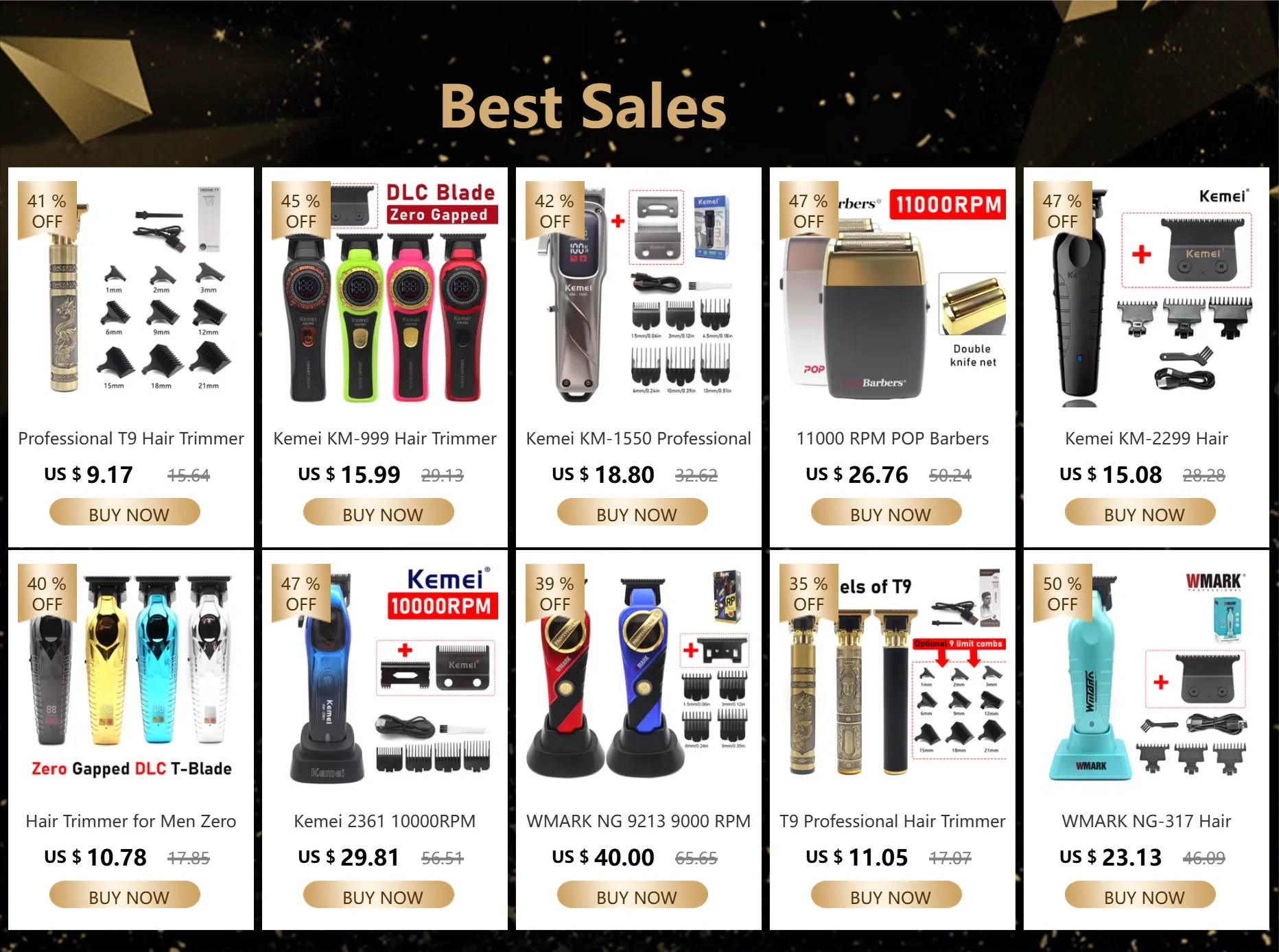 Description Picture 2 of item8 pcs Guards Hair Cutting Combs for Professional Hair Trimmer Machine Accessories Metal Buckle Limit Combs for Wahl JRL Madeshow