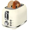 2 Slice Toaster with Extra Wide Slots, Removable Crumb Tray, 6 Browning Options, Auto Shut Off, Frozen Function, Cream 1