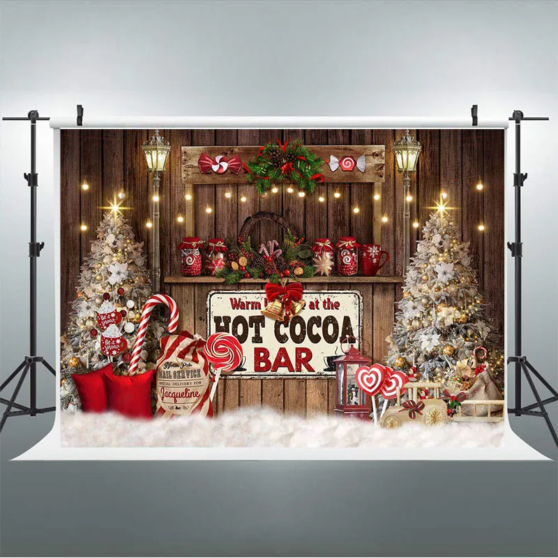 Christmas Baking Backdrops For Photography Gatsby Chrstmas Hot Cocoa Bar Photography Backdrop Gbsx-01091 N 2024 Hot Chocolate Bar Backdrop