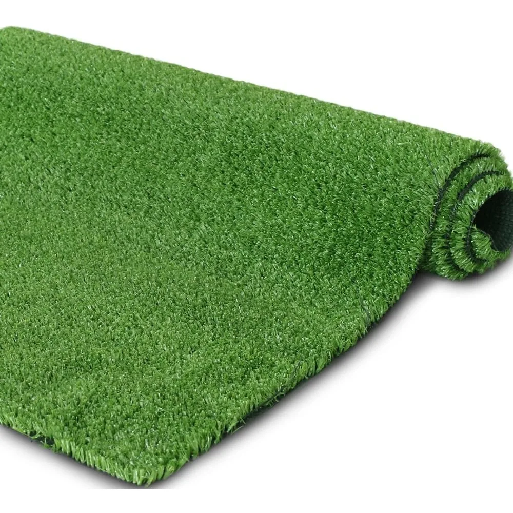 Synthetic Artificial Grass Turf for Garden Backyard Patio Balcony,Drainage Holes & Rubber Backing, Indoor Outdoor Faux Grass