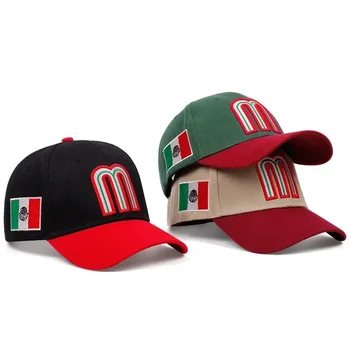 Mexico Flag Embroidery Baseball Cap 1