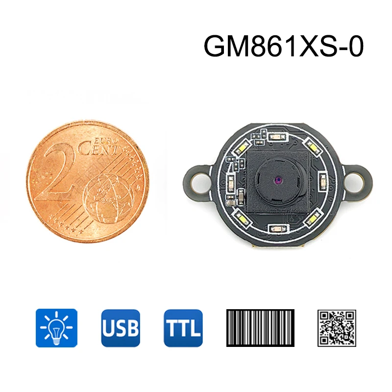 GM861XS-0 Small DC5V UART/USB Interface 1D/QR/2D Bar Code Scanner QR Code Scanner Module With White Green LED For Arduino Linux