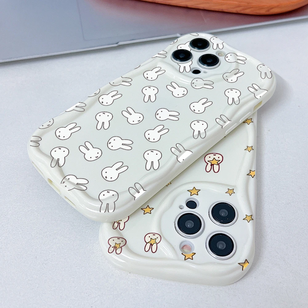 White Rabbit M-MiffIes 3D Wave Soft Phone Case Cover